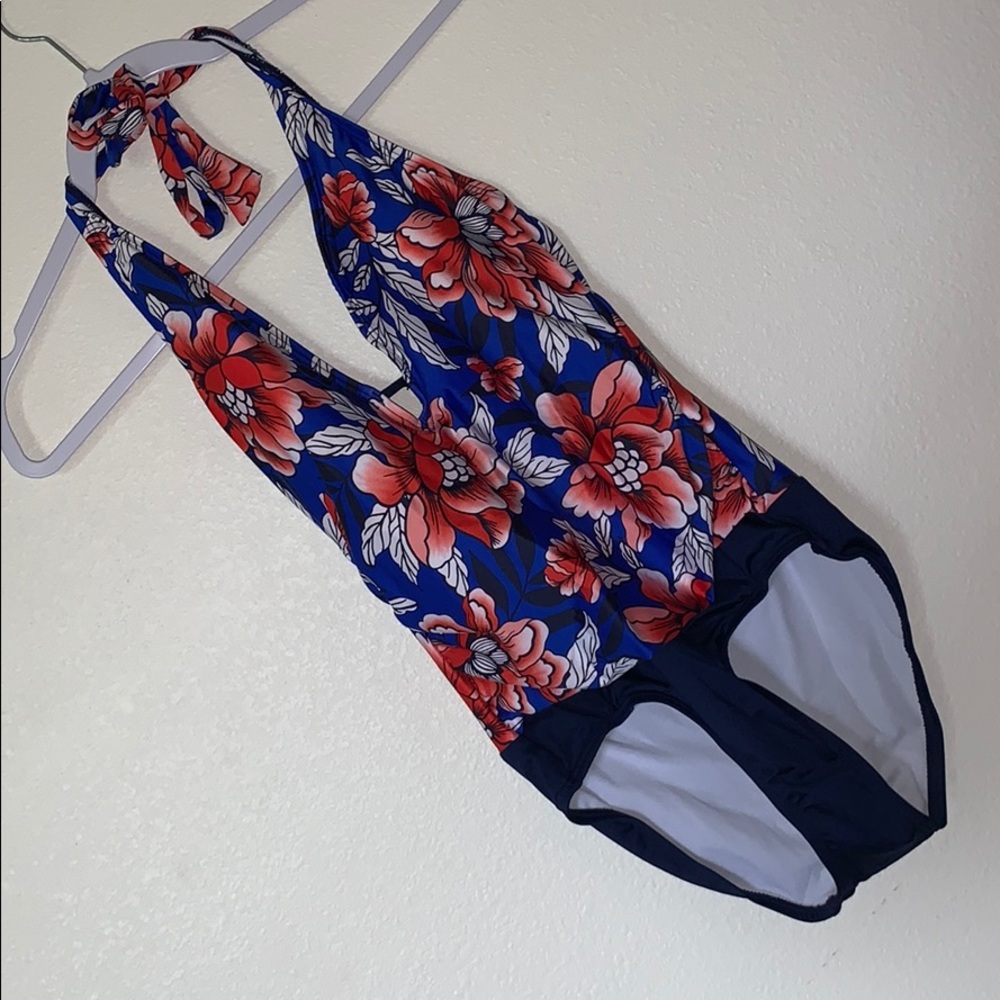 Floral one-piece swimsuit